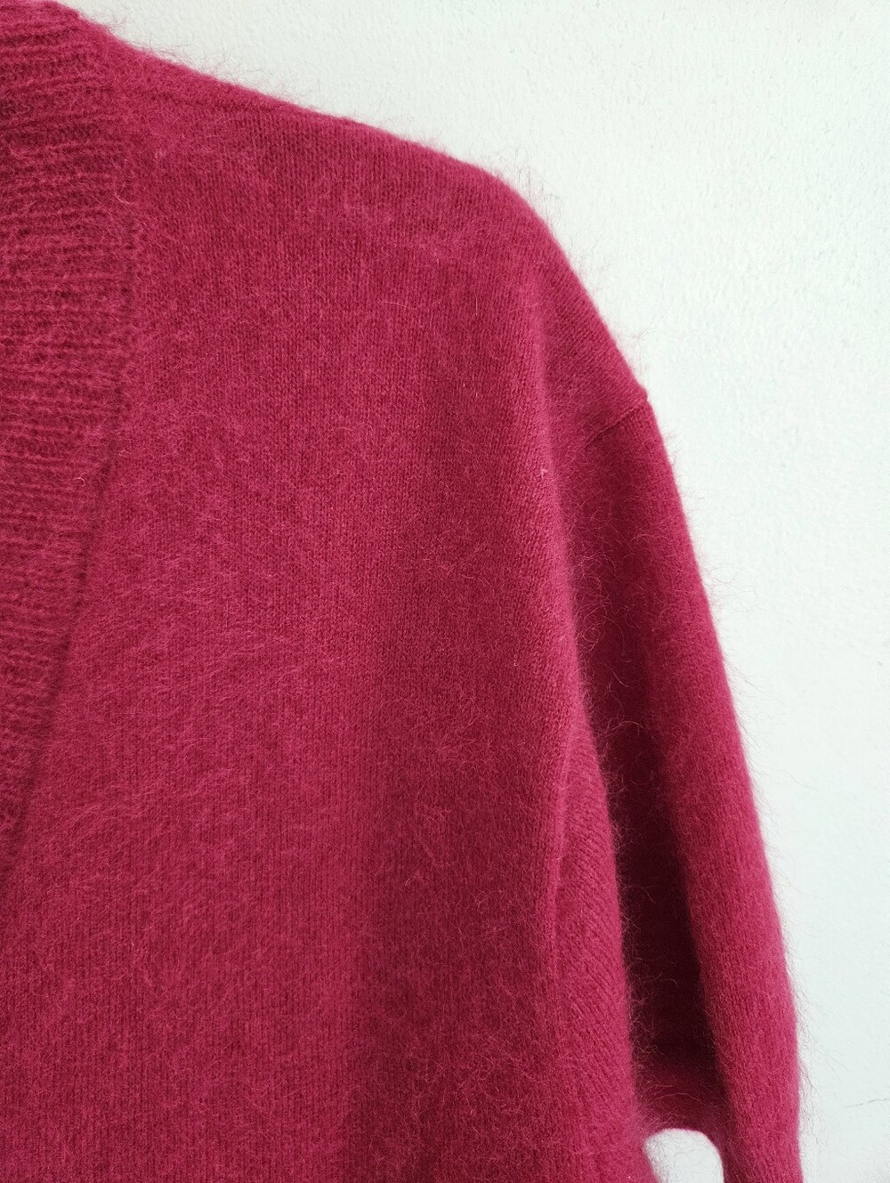 J. Crew Brushed Cashmere Cardigan Sweater Shoet Sleeve - Picture 4 of 5